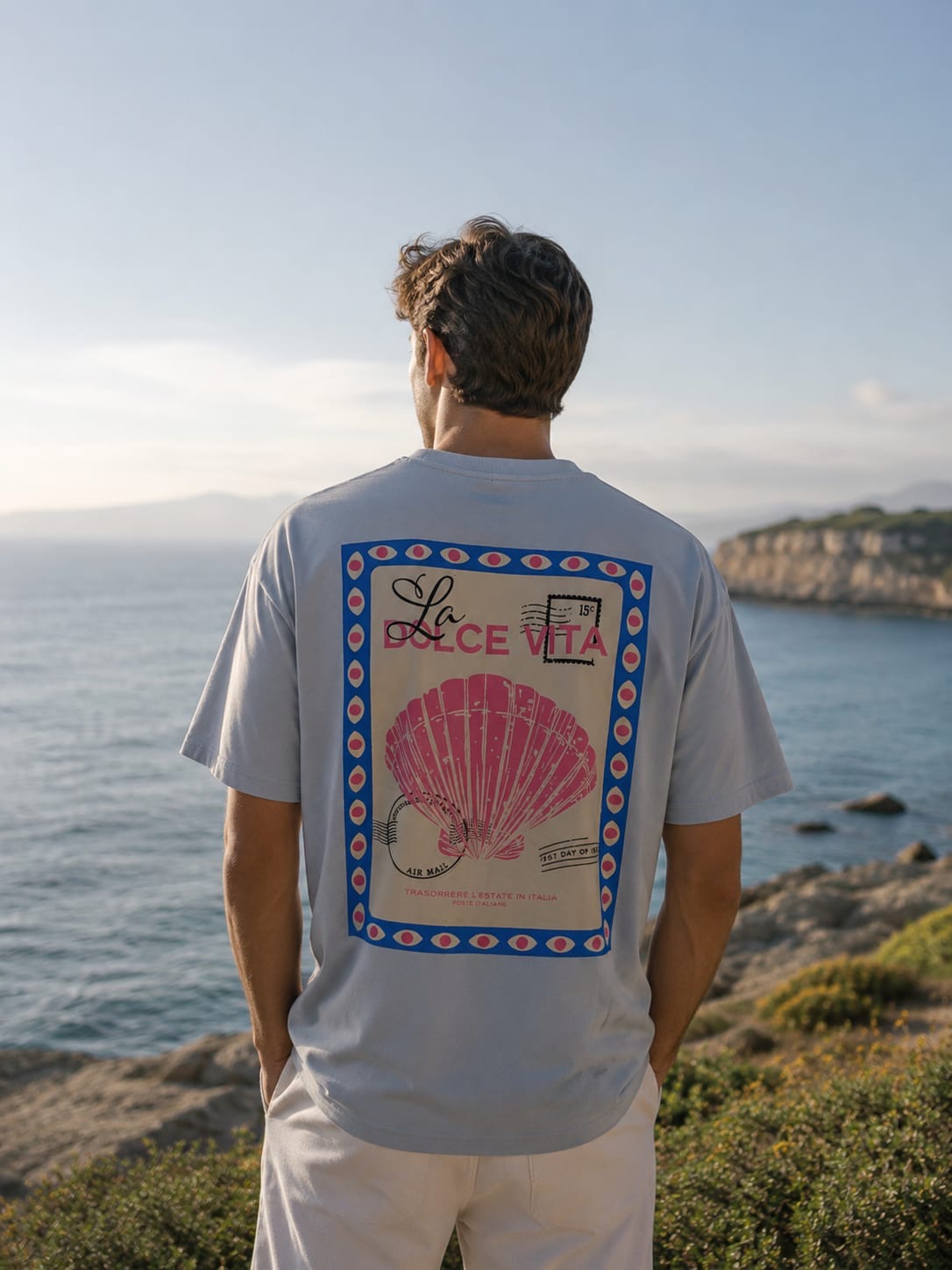 Tee-shirt coquillage gris